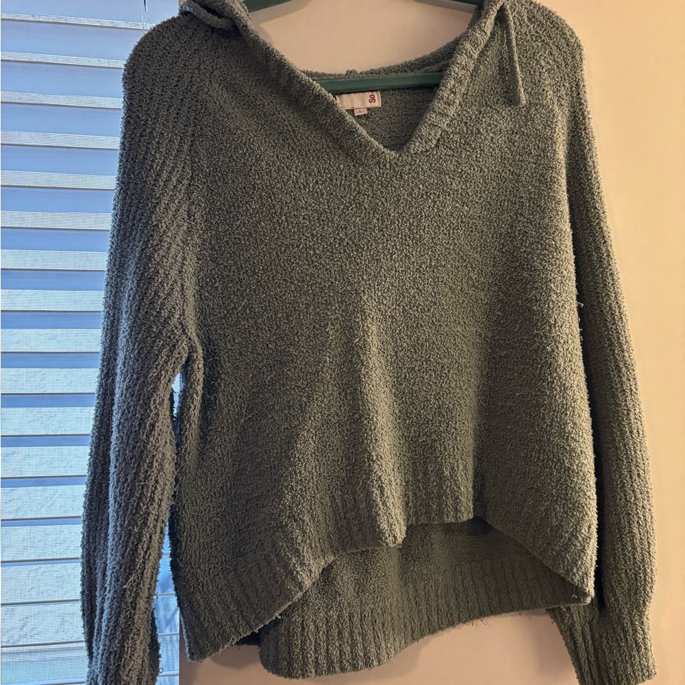 SO Women's V-Neck Sweater in Soft Blue